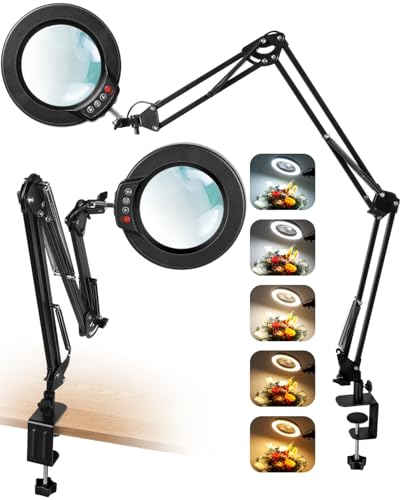 Magnifying Glass with Light and Clamp