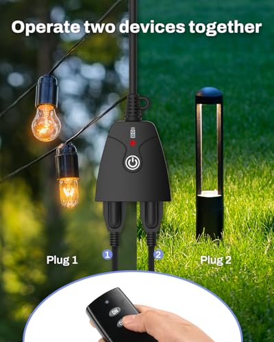 Outdoor Wireless Remote Control Outlet Plug