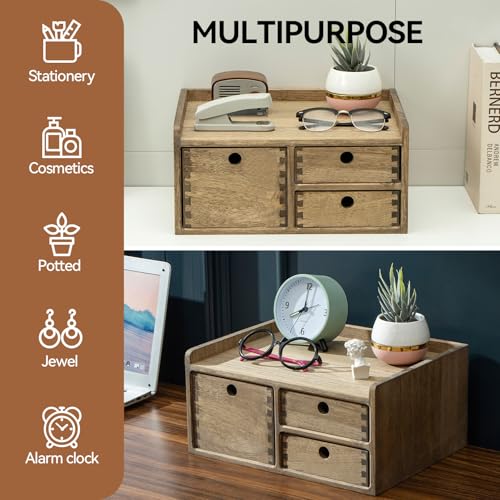 Wood Desk Cabinet with 3 Layer Trays 3KWJG