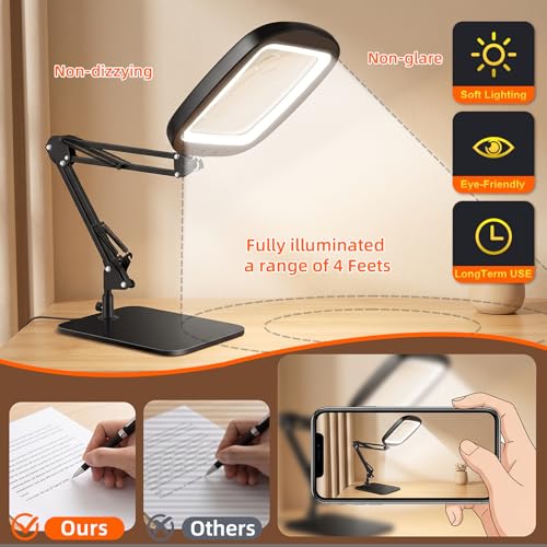 10X 30X Extra Large Magnifying Glass with Light and Stand