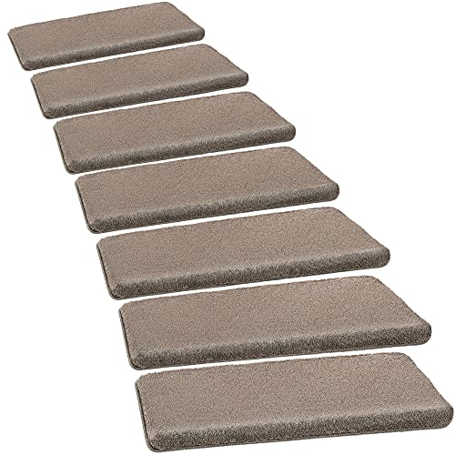 Bullnose Carpet Stair Treads Ultra Plush for Wooden Steps