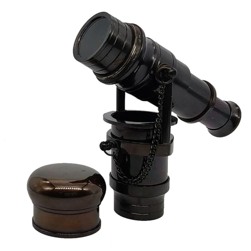 s Brass Walking Stick Vintage Handle Victorian Telescope Head Foldable Steampunk Accessories Wooden Walking Stick Cane for Men and Women
