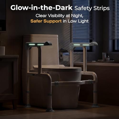 Toilet Safety Rails for Seniors with Glow