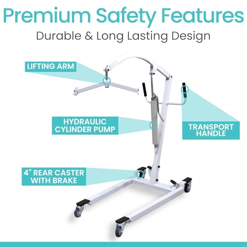 Hydraulic Patient Lift for Home Use with Sling