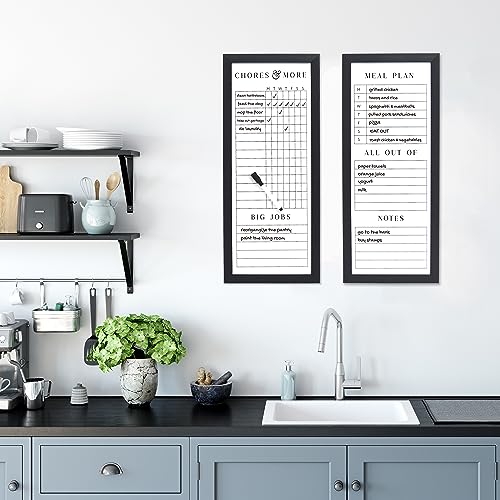 Set of Two Family Planner Dry Erase Boards Featuring