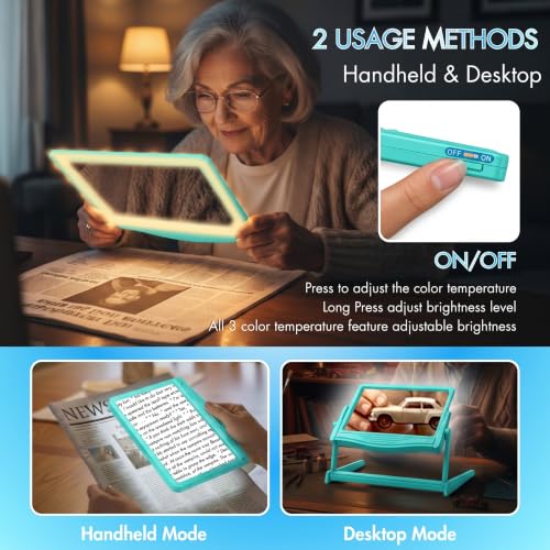 Rechargeable LED Page Magnfiier with HandsFree Stand