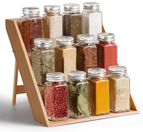 Bamboo Expandable Spice Rack Organizer