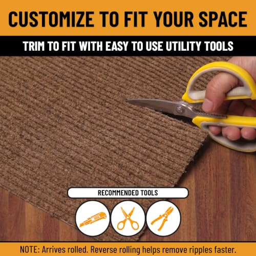 Non Slip Rug with Scraper Pile Durable for Indoor and Outdoor Use