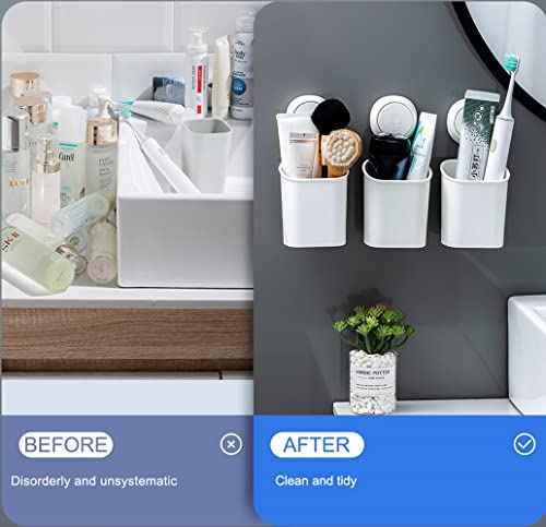 Toothbrush Holder Suction Cup Wall Mounted Drill