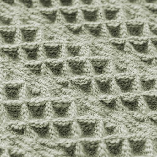 Waffle Bath Mat Super Absorbent Boho Bath Mat Non Slip Bath Rugs for Bathroom Floor Machine Washable Dry Fast Bathroom Rugs with Tassels