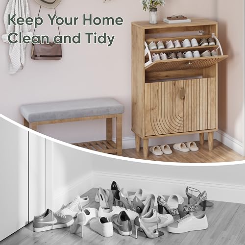 Shoe Cabinet with 2 Flip Drawers