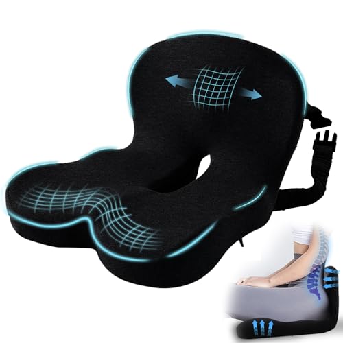 Ergonomic Seat Cushion with Adjustable Strap