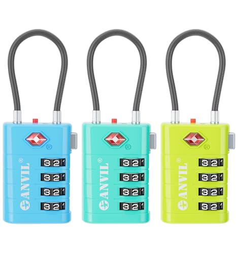 TSA Approved Luggage Locks with Search Alert Indicator