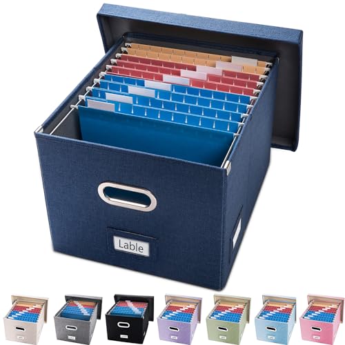 File Box with Metal Brackets