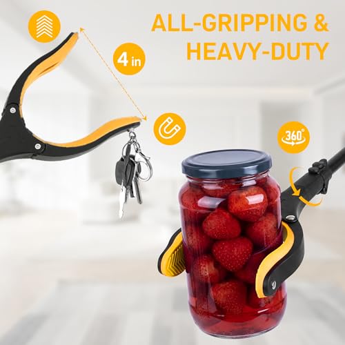32 inch FDA Registered GrabRunner Folding Reacher Grabber Tool with Strong Magnetic and Swivel Head