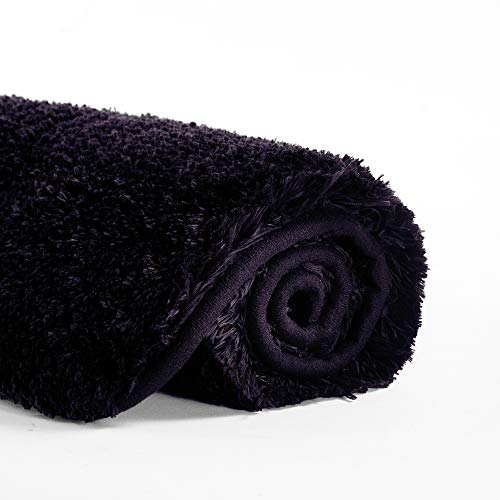 Bathroom Contour Rug Non Slip Bath Mat Water Absorbent Soft Microfiber Shaggy Bathroom Mat Machine Washable Bath Rug for Bathroom Thick Plush U Shape Toilet Rug