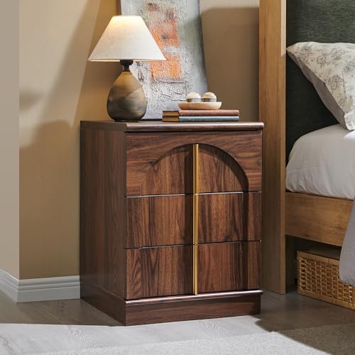 Modern Night Stand with Arched Panel