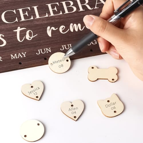 Family Birthday Calendar Board Wall Hanging with Tags
