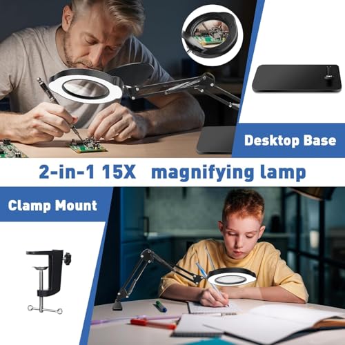 Magnifying Glass with Light and Stand
