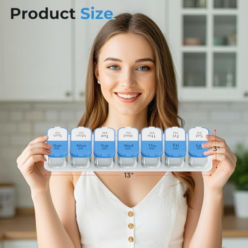 Extra Large Weekly Pill Organizer 2 Times A Day