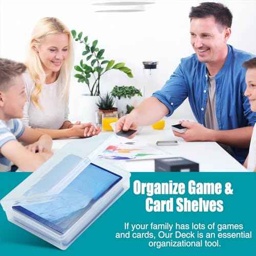 Playing Card Cases Plastic Trading Card Deck Holders Clear Empty Storage Box Organizers for Gaming