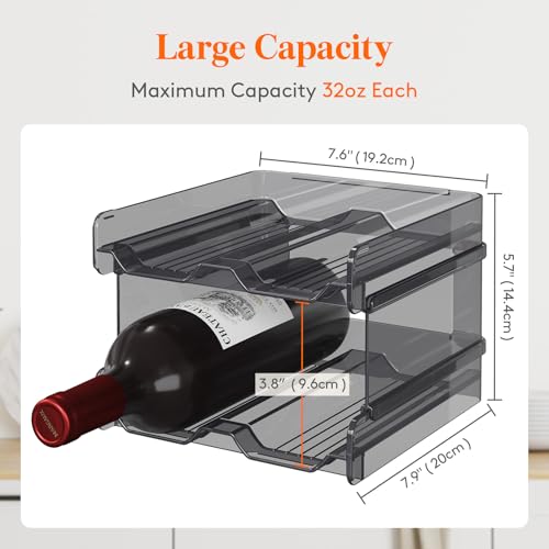 Plastic Stackable Wine Rack for Refrigerator