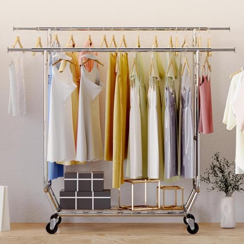 Collapsible Double Rod Clothes Rack