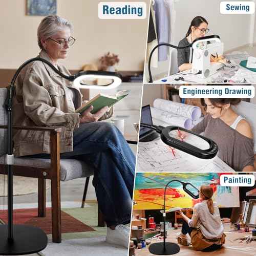 Gooseneck Magnifying Floor Lamp