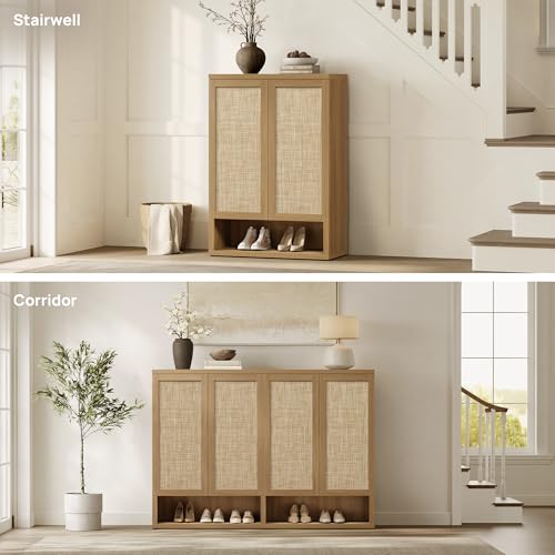 Rattan Shoe Storage Cabinet