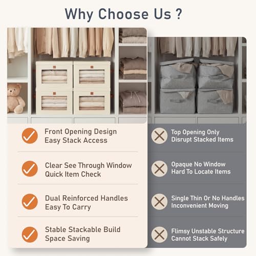 Front Opening Storage Bins with Lids