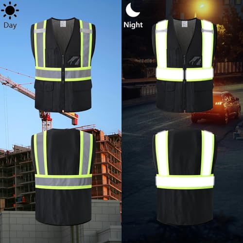 High Visibility Reflection Mesh Safety Vests with Multi