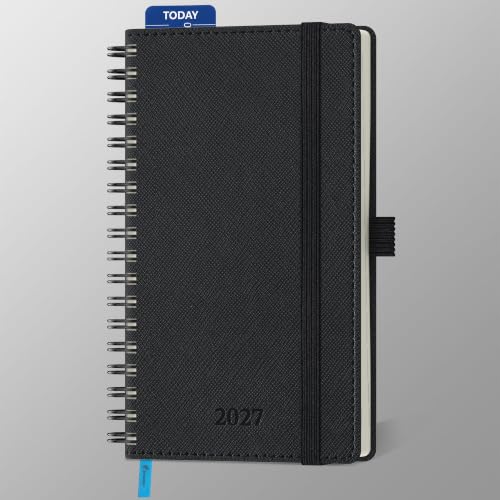 2027 Weekly Planner Leather Spiral Soft Cover Calendar