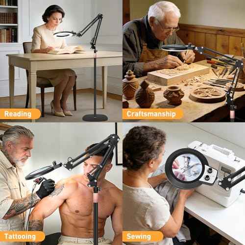 Magnifying Glass with Light and Stand