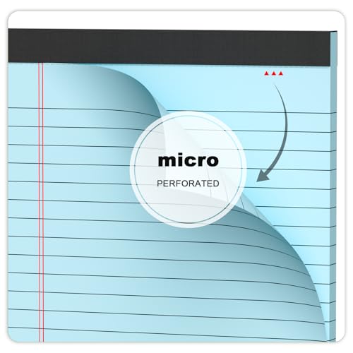 Small Note Pad 5x8 College Ruled Pink Legal Pads Paper Notepads 6 Pack Clear Print Writing Pads 5 x 8 Legal Pads Perforated Narrow Ruled Pads of Paper