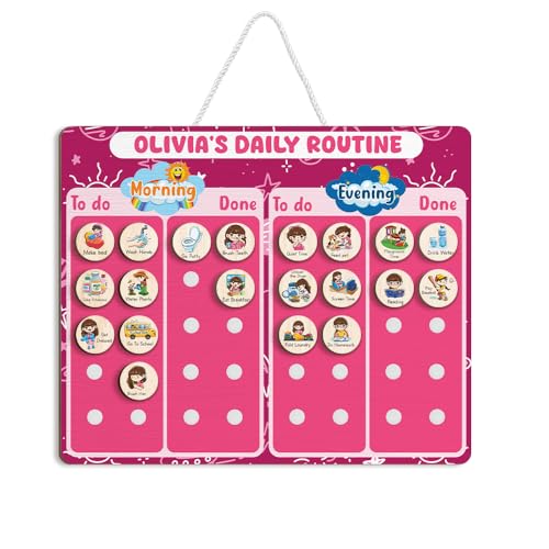 Personalized Wooden Daily Routine Chart
