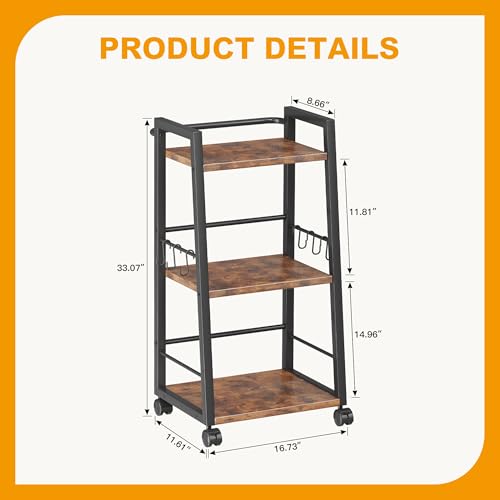 Kitchen Storage Cart with Wheels
