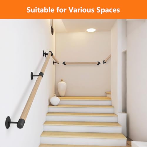 Round Wooden Stair Handrail