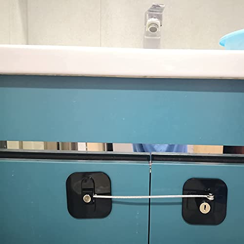 No Drill Cabinet Locks with Key