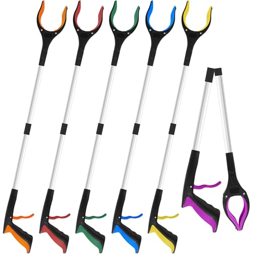 6 Pack 32 Inch Commercial Trash Grabber for Elderly Assist
