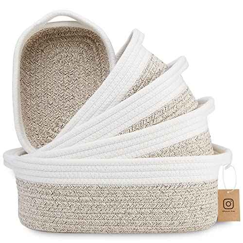 Rectangle Rope Baskets Set of 5
