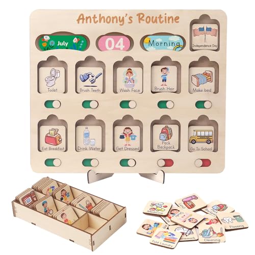 Personalized Wooden Daily Routine Chart