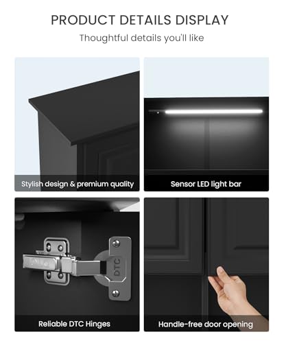 Bathroom Wall Cabinet with Motion Sensor Light