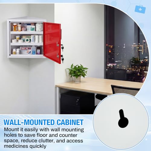 Corner Wall Cabinet with Lock