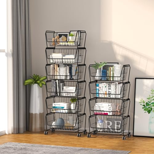 Stackable Metal Storage Carts