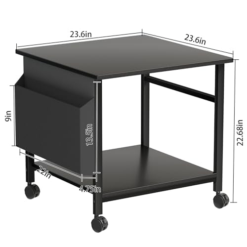 Large Printer Stand with Storage Shelf