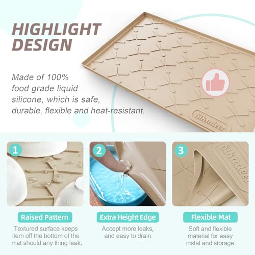 Waterproof Under Sink Mat Silicone Kitchen Cabinet Liner
