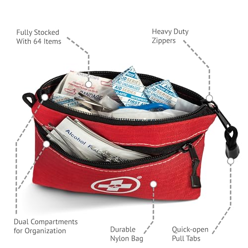2-in-1 First Aid Kit for Car, Travel & Home, Businesses - Bonus Mini Kit for Medical Emergency Aid, Survival, Camping