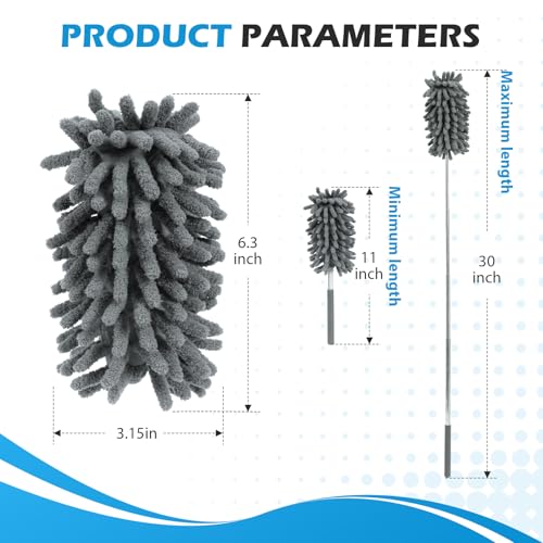 Microfiber Dusters w 2 Handle Sets