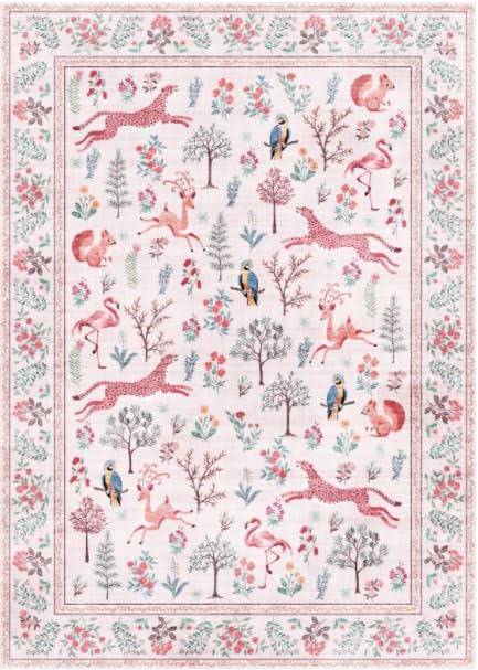 Floral Rug Black