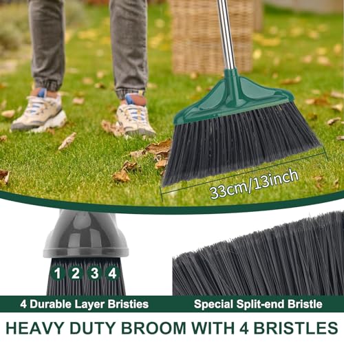 4 PCS Heavy Duty Broom Outdoor